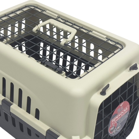 Переноска Safari Range 50х35х32 см для кошек и собак Pet Choice с металлической верхней решеткой, се