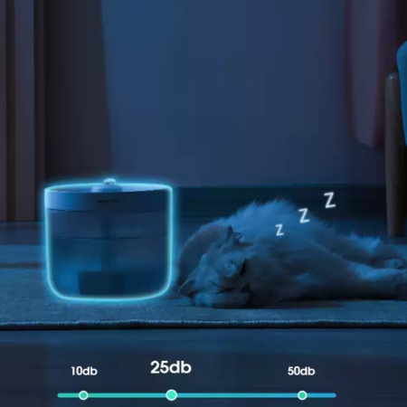 Автопоилка фонтан для собак и кошек Pawgether P200, 2.3 л, темно-синяя