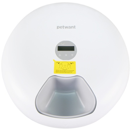 Автокормушка Petwant F6-LCD 6 секций, ж/к дисплей, белая