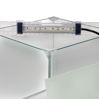 Аквариум Newa Ego LID, EL 20W, 18 л панорамный, LED освещение, белая стеклянная крышка
