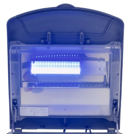 Аквариум Boyu Mini MT-408A, 32 л, с фильтром, 1 LED лампа, серый