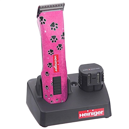 Машинка Heiniger Saphir Pink для стрижки животных, собак, кошек с 2-я аккумуляторами и лезвием #10 1