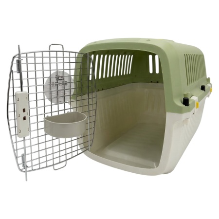 Переноска Transport 61.1x40.5x41.9 см для кошек и собак Pet Choice стандарт IATA, зеленая 