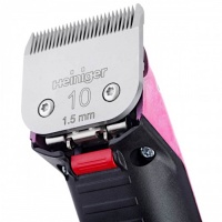 Машинка Heiniger Saphir Pink для стрижки животных, собак, кошек с 2-я аккумуляторами и лезвием #10 1