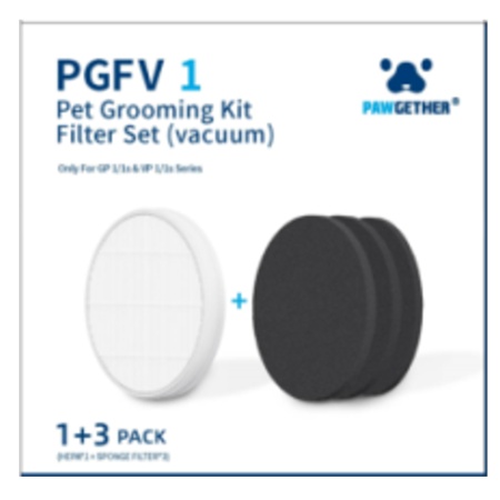 Набор фильтров PGFV 1 набора для груминга Pawgether GP1 и VP1 