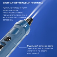 Гриндер для кошек и собак Petwant N30 USB, подсветка, LED индикатор, 2 скорости, оранжевый