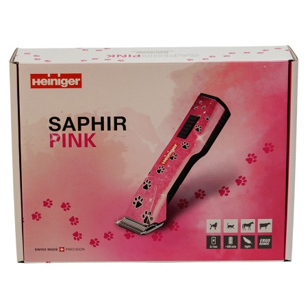 Машинка Heiniger Saphir Pink для стрижки животных, собак, кошек с 2-я аккумуляторами и лезвием #10 1