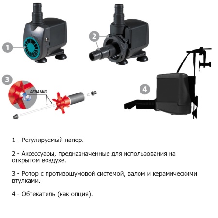 Помпа погружная для аквариума Newa Jet NJ2300 многофункциональная 2300 л/час