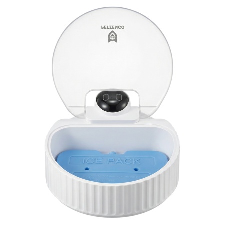 Автокормушка Petzengo PF25-W Wi-Fi 350 мл с датчиком движения, миской из нержавеющей стали, охлажден
