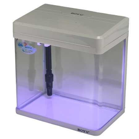 Аквариум Boyu MS-220 7,5 л с LED светильником и фильтром, белый​