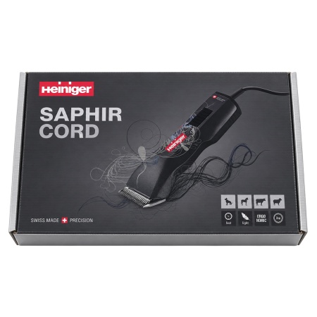 Машинка Heiniger Saphir Cord для стрижки животных, собак, кошек с лезвием #40 0,25 мм "red line"