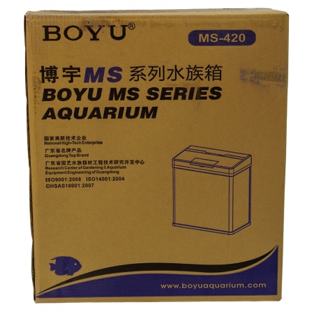 Аквариум Boyu MS-420 31 л с LED светильником и фильтром, черный​