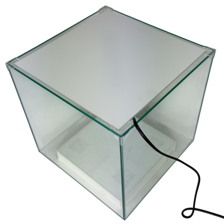 Аквариум Newa Ego LID, EL 30W, 28 л панорамный, LED освещение, белая стеклянная крышка​