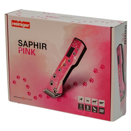 Машинка Heiniger Saphir Pink для стрижки животных, собак, кошек с 2-я аккумуляторами и лезвием #10 1