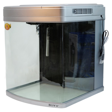 Аквариум Boyu Happy Family HS-60A панорамный, 128 л, с фильтром, УФ-стерилизатором, освещением и наг