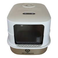 Туалет-домик умный для кошек Petzengo PL-1 60,5х40х39 см с дезодорацией, нержавеющая сталь