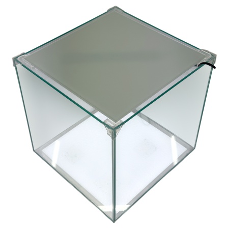 Аквариум Newa Ego LID, EL 20W, 18 л панорамный, LED освещение, белая стеклянная крышка​