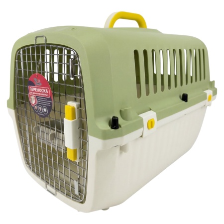 Переноска Transport 61.1x40.5x41.9 см для кошек и собак Pet Choice стандарт IATA, зеленая 
