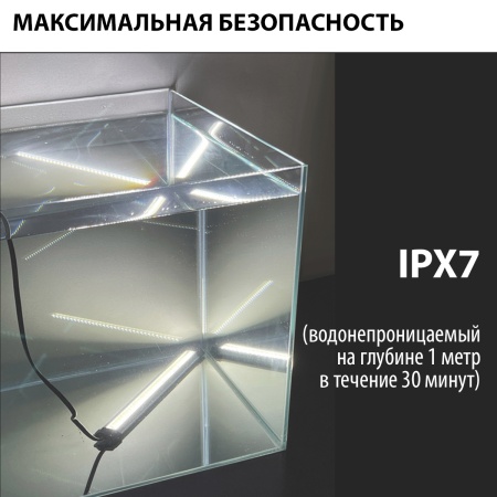 Аквариум Newa Ego LID, EL 30W, 28 л панорамный, LED освещение, белая стеклянная крышка