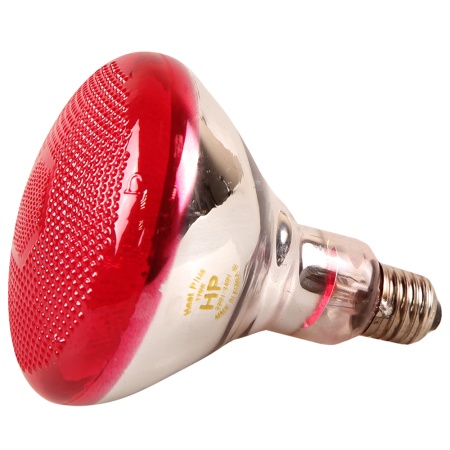 Лампа инфракрасная 175 Bт JK Lighting, E27 PAR38, прессованное стекло, красная