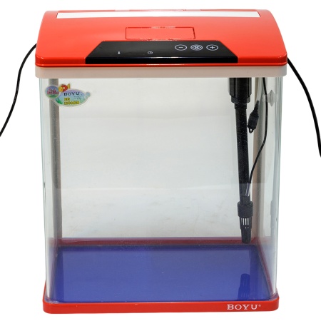 Аквариум Boyu HG-300 панорамный 22 л, LED освещение, дисплей, фильтры, красный​