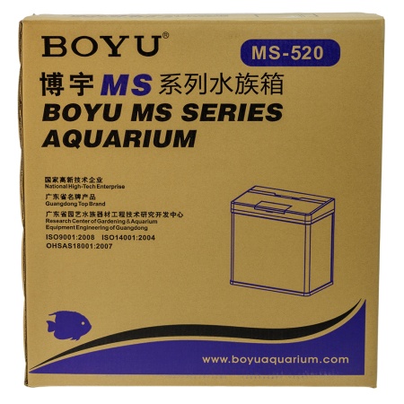 Аквариум Boyu MS-520 45 л с LED светильником и фильтром, черный​