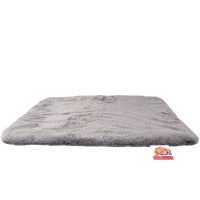 Лежанка коврик для собак Pet Choice 83х64х2 см с клетчатым низом, серый