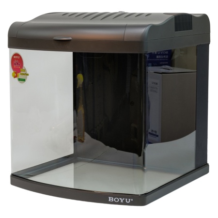 Аквариум Boyu Mini MT-508A, 80 л, с фильтром, 1 LED лампа, серый​
