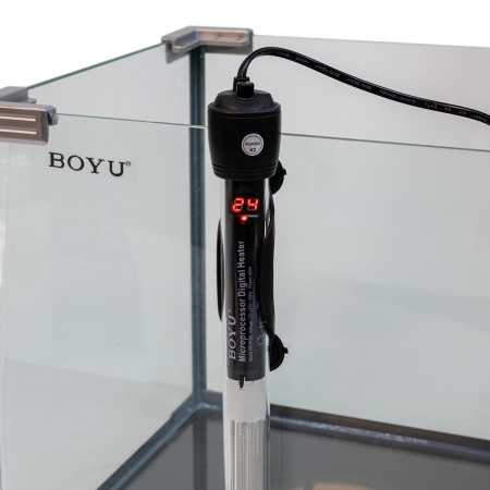Нагреватель для аквариума Boyu DR-9100 с терморегулятором, LED индикатором и дисплеем, 100 Вт на 90-