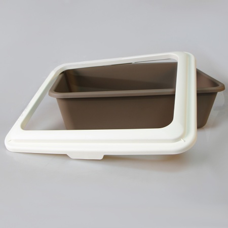 Лоток для кошек с ободком Sanitaire Range 46х38х13 см, коричневый​