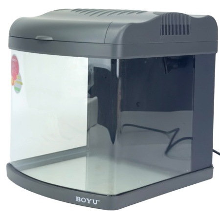 Аквариум Boyu Mini MT-408A, 32 л, с фильтром, 1 LED лампа, серый​