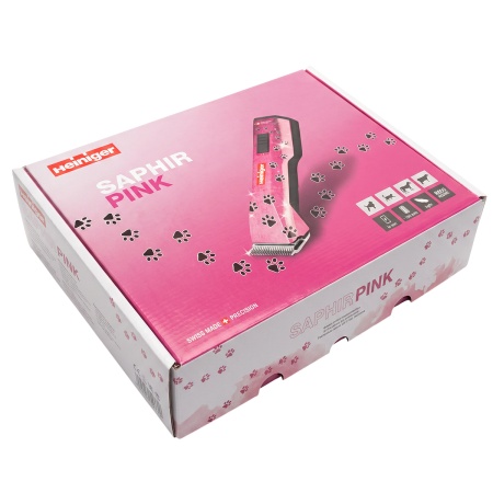 Машинка Heiniger Saphir Pink для стрижки животных, собак, кошек с 2-я аккумуляторами и лезвием #10 1