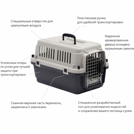 Переноска Departures Range 50х33х33 см, авиапереноска Pet Choice стандарт IATA для животных до 5 кг 
