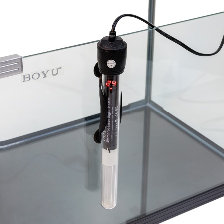 Нагреватель для аквариума Boyu DR-9150 с терморегулятором, LED индикатором и дисплеем, 150 Вт на 130